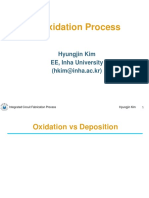 I. Oxidation Process: Hyungjin Kim EE, Inha University (Hkim@inha - Ac.kr)