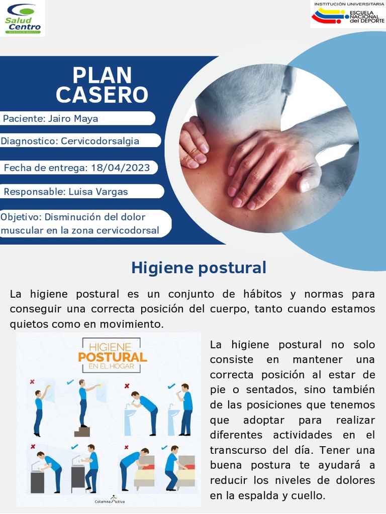 Plan Casero: Higiene Postural | Descargar gratis PDF | Dolor lumbar