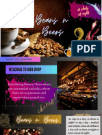 Brown and Dark Blue Modern Coffee Shop Presentation