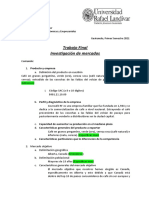 Trabajo Final Investigación de Mercados: Producto y Empresa