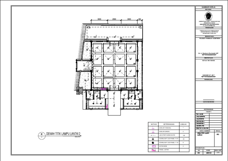 Denah Titik Lampu Lantai 2 | PDF
