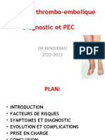 La Maladie Thrombo-Embolique Diagnostic Et PEC: DR - Bendjemai 2022-2023