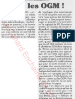 Le Canard enchainé - 2007.04.25 - Exemple de lobbying caché des fabricants d'OGM (Monsanto, BASF, Syngenta et autres)