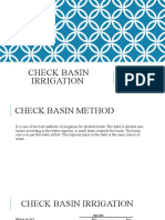 Check Basin Irrigation