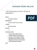 "Año Del Bicentenario Del Perú: 200 Años de Independencia": Silva Del Castillo Gustavo Edgar