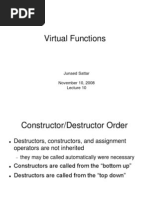 Virtual Functions: Junaed Sattar November 10, 2008