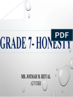 Grade 7-Honesty: Mr. Joemar M. Ritual