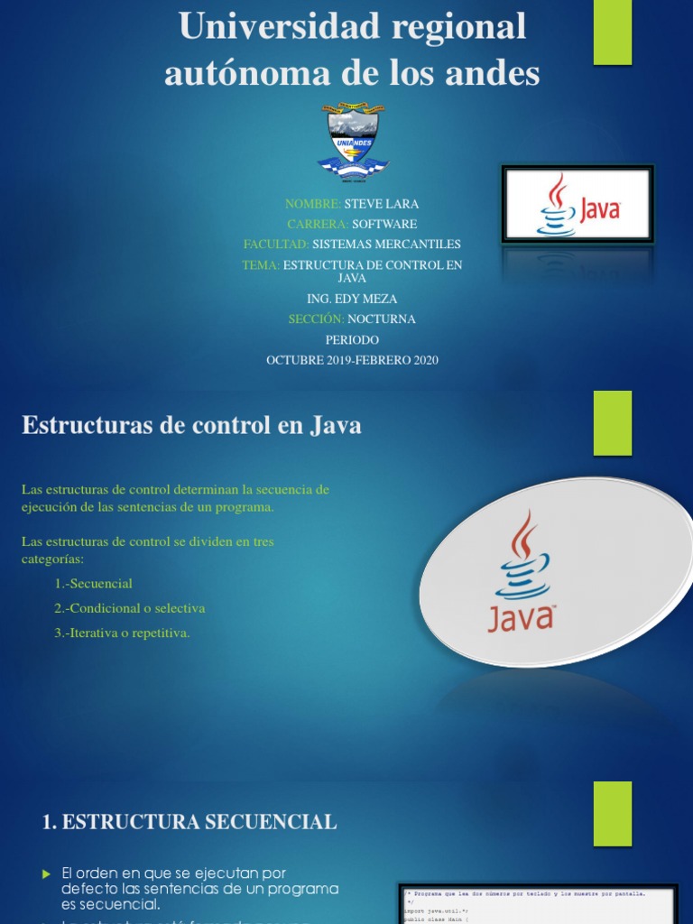 Estructuras de Control en Java | PDF | Flujo de control | Java ...
