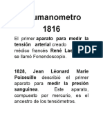 Baumanometro 1816: El Primer Aparato para Medir La Médico Francés René Laennec y Se Llamó Fonendoscopio
