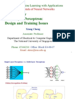 Lecture Four Multi-Layer Perceptron: Design and Training Issues
