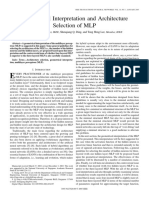 Geometrical Interpretation and Architecture Selection of MLP