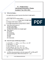 CBSE Class 6 Maths Understanding Elementary Shapes Worksheets