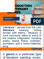 To Literary Genres: Lesson 1