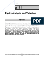 Equity Analysis and Valuation: Review