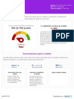 584 de 760 Puntos: Mi Reporte Buró de Crédito