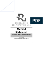 Method Statement: Emergency Repair of Detoriated Manholes