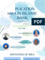 APPLICATION OF IBRA IN ISLAMIC BANKING