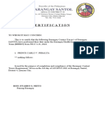 Barangay Contact Tracer Certification Letter