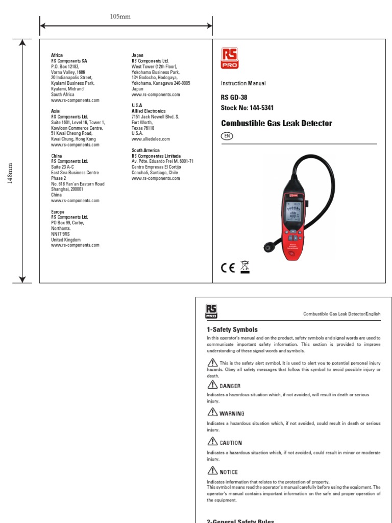 Combustible Gas Leak Detector Guide | PDF | Sensor | Gases