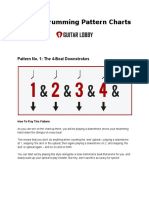 Guitar Strumming Pattern Charts: Pattern No. 1: The 4-Beat Downstrokes