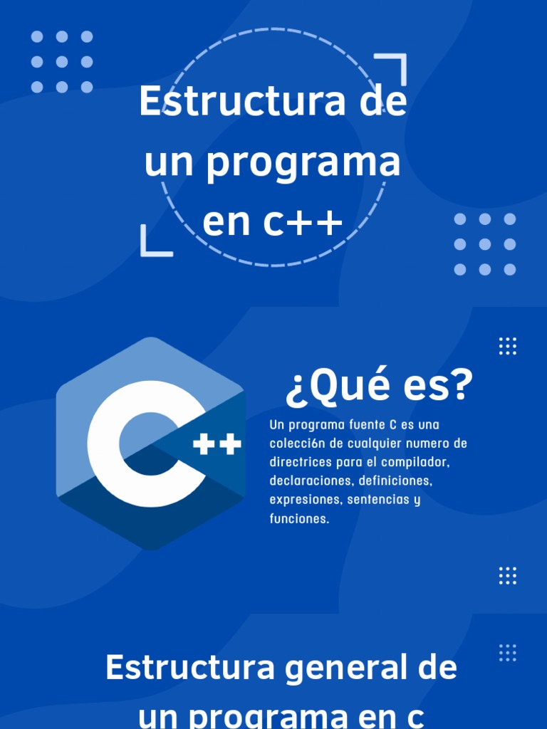 Estructura básica de un programa en C++ | PDF