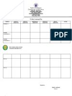 Weekly Learning Plan TEMPLATE