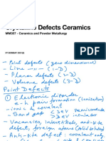 Crystalline Defects in Ceramics MM357