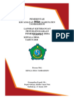 Cover Laporan Keterangan Penyelenggaraan Pemerintahan Desa LKPPD Setiap Akhir Tahun Anggaran 2018