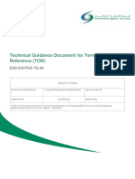 Technical Guidance Document For Terms of Reference (TOR) : EAD-EQ-PCE-TG-04