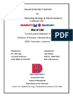 A Study On Marketing Strategy of Maruti Suzuki in Lucknow City