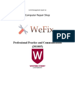 Risk Management Report for WeFix Computer Repair Shop
