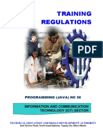 Training Regulations: Programming (Java) NC Iii