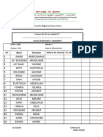 N° Nom Prénom: Direction Régionale Souss Massa