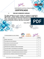 Certificado: Oscar Condori Vargas