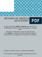 Método de Ordenamiento Quicksort