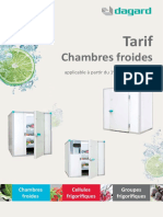Chambres Froides: Tarif