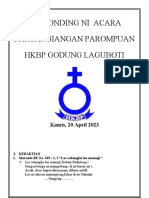 Partonding Ni Acara Partangiangan Parompuan HKBP Godung Laguboti