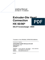 Extruder-Die Head Connection HX 50/90º: Operating Manual