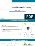 Presentation The Stationary Prophet Inequality Problem