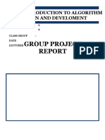 CSC121 Intro to Algorithms Group Project Report