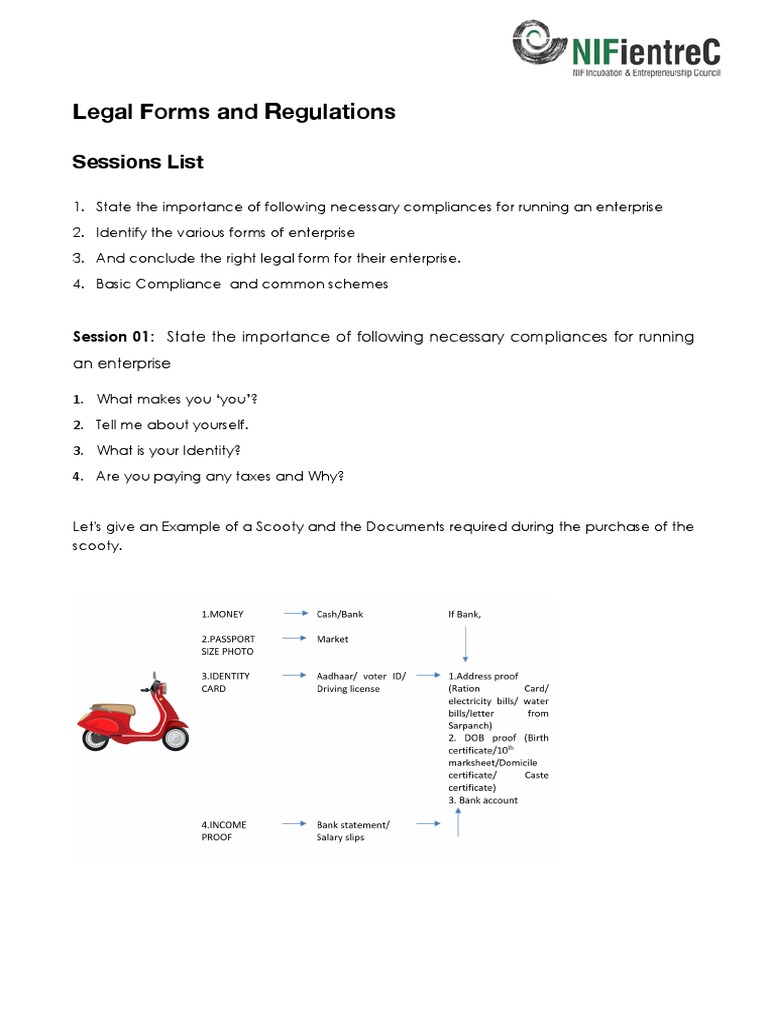 Legal Forms and Regulations Sessions List PDF Partnership Sole