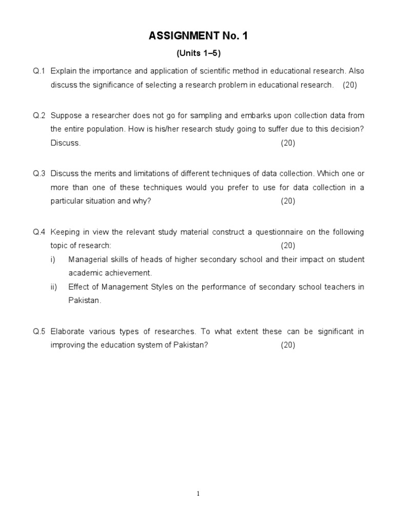 Assignment No. 1: (Units 1-5) | PDF | Computers