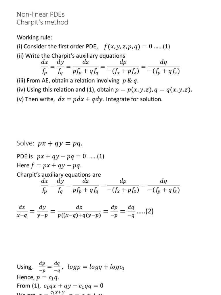 Non-Linear PDEs | PDF | Partial Differential Equation | Theoretical Physics