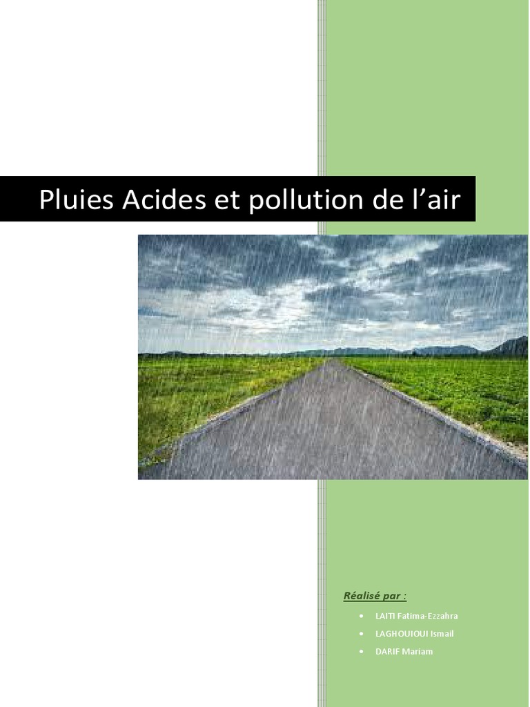 Pluies acides : causes et conséquences | PDF | Pollution de l'air ...