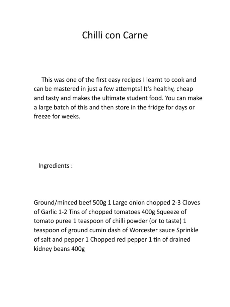 Chilli con Carne PDF