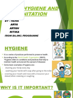 Topic: Hygiene and Sanitation: By: Neha Arya Aryan Ritika