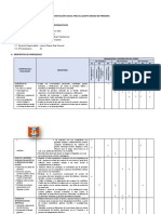 Planificación Anual para El Quinto Grado de Primaria