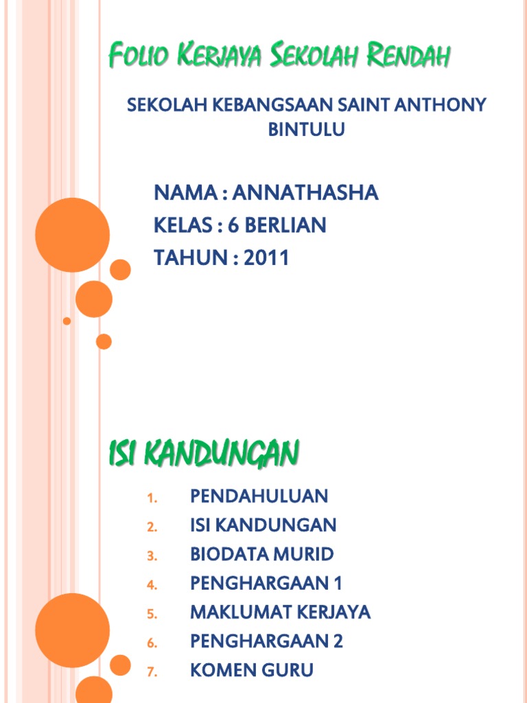 Folio Kerjaya Sekolah Rendah