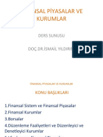 Finansal Piyasalar Ve Kurumlar: Ders Sunusu Doç - Dr.İsmail Yildirim