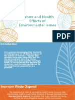 Nature and Health Effects of Environmental Issues